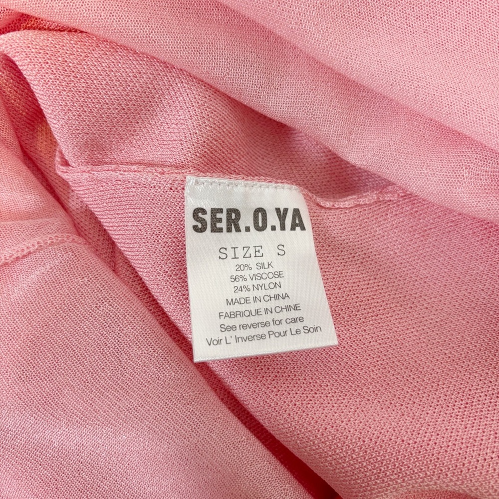 SEROYA Amine Knit Maxi Dress in Coral Blush Size S - Picture 7 of 11